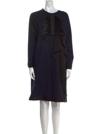 Ter et Bantine Virgin Wool Knee-Length Dress