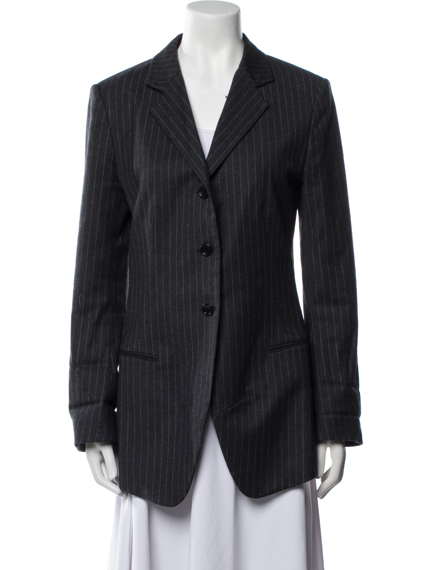 Ter et Bantine Virgin Wool Striped Blazer