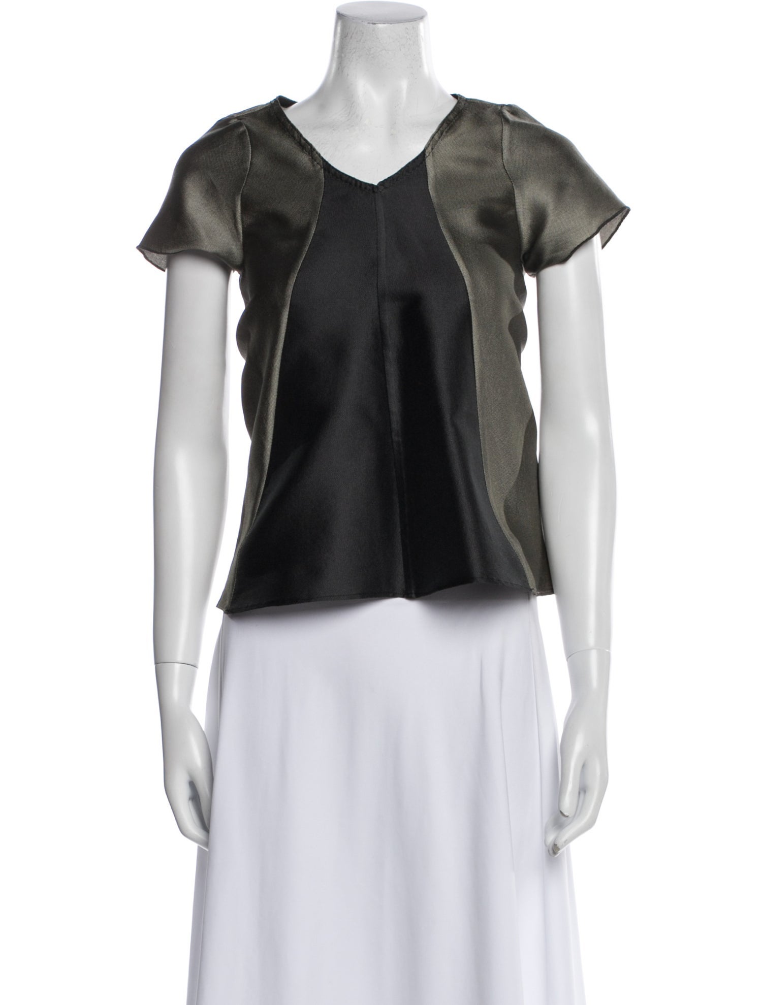 Ter et Bantine V-Neck Short Sleeve Top