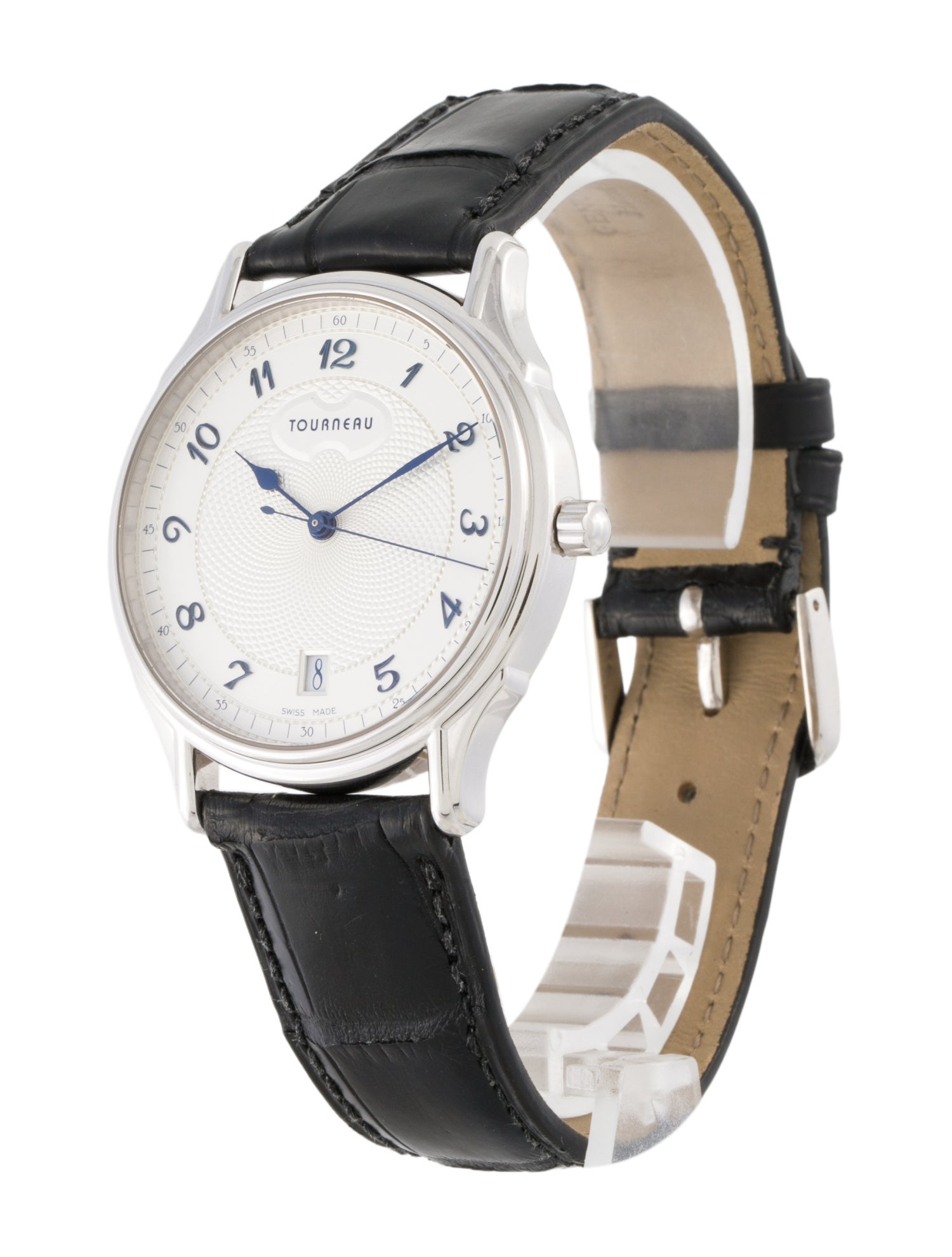 Tourneau Classic 1900 Guilloche White Gold Automatic Watch