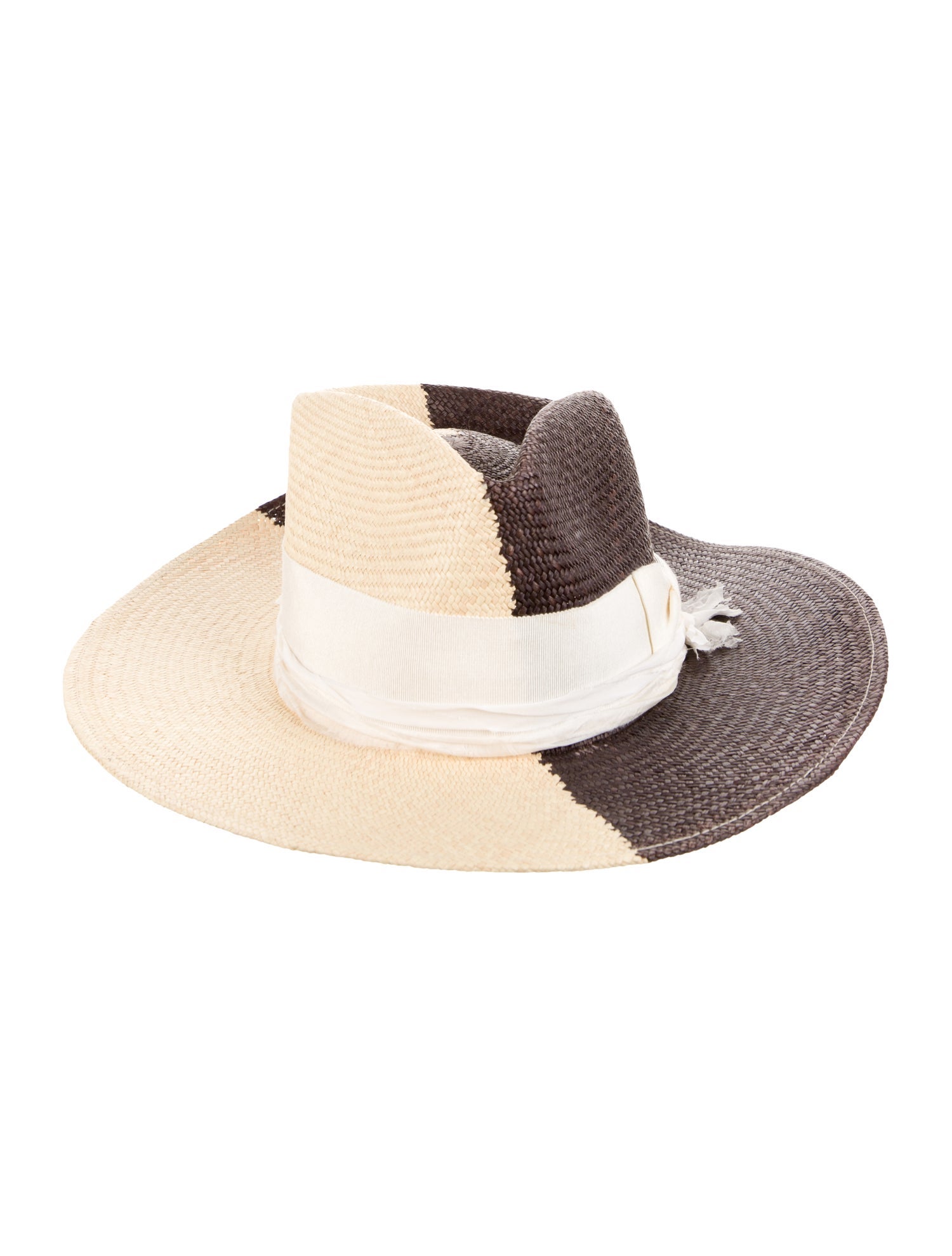 Teressa Foglia Neutral Teressa Foglia straw sun hat with trim accents