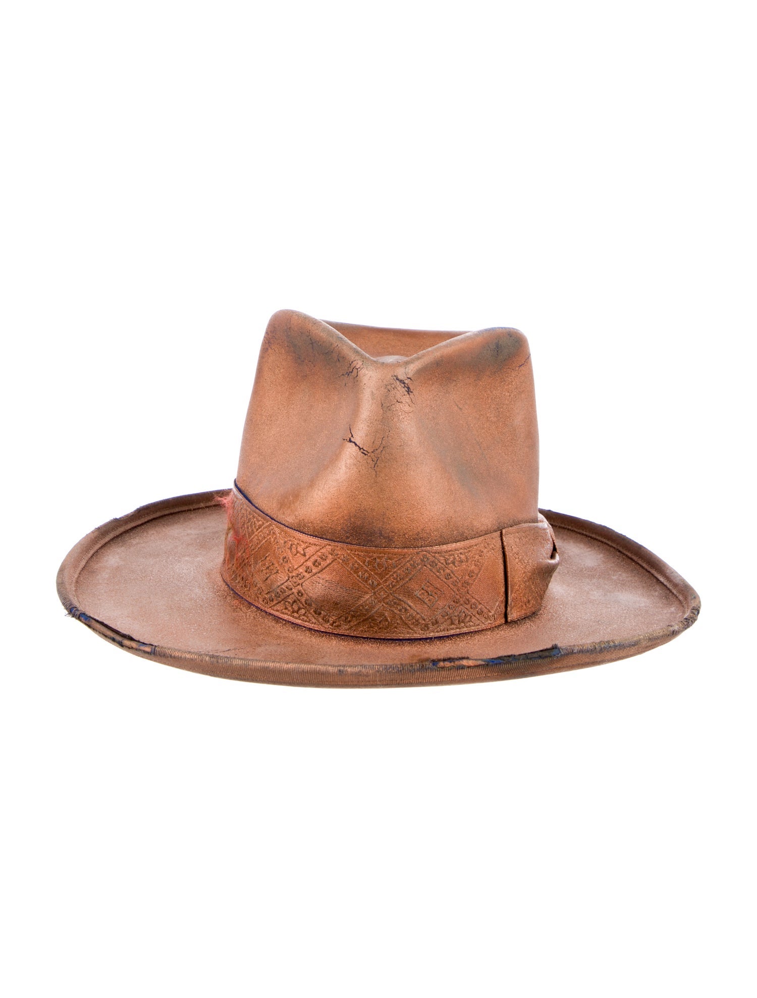 Teressa Foglia Suede Fedora Hat