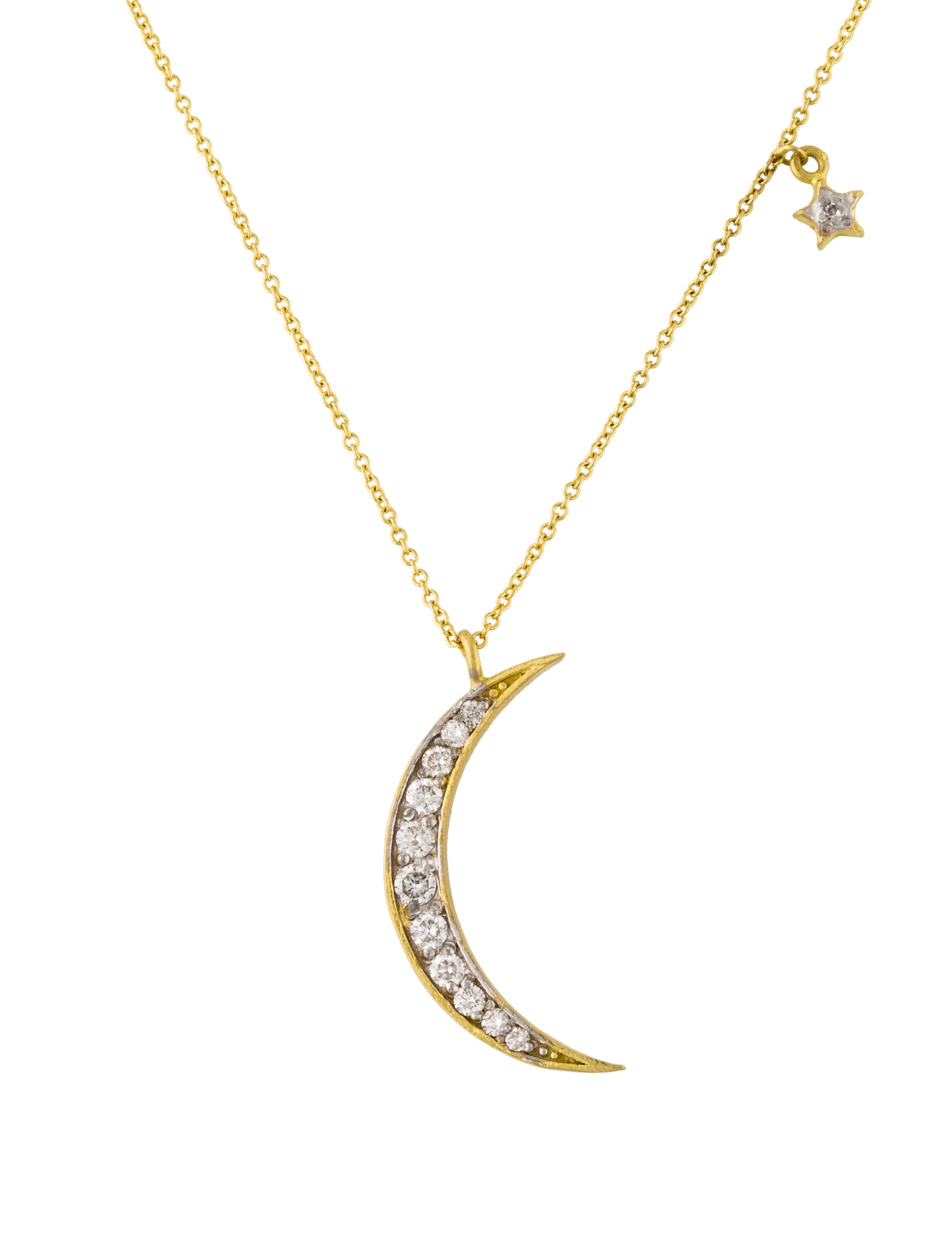Tanya Farah 14K Diamond Moon & Stars Necklace Necklaces TFRAH20076