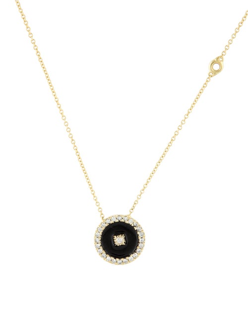 Tanya Farah 18K Diamond & Enamel Pendant Necklace