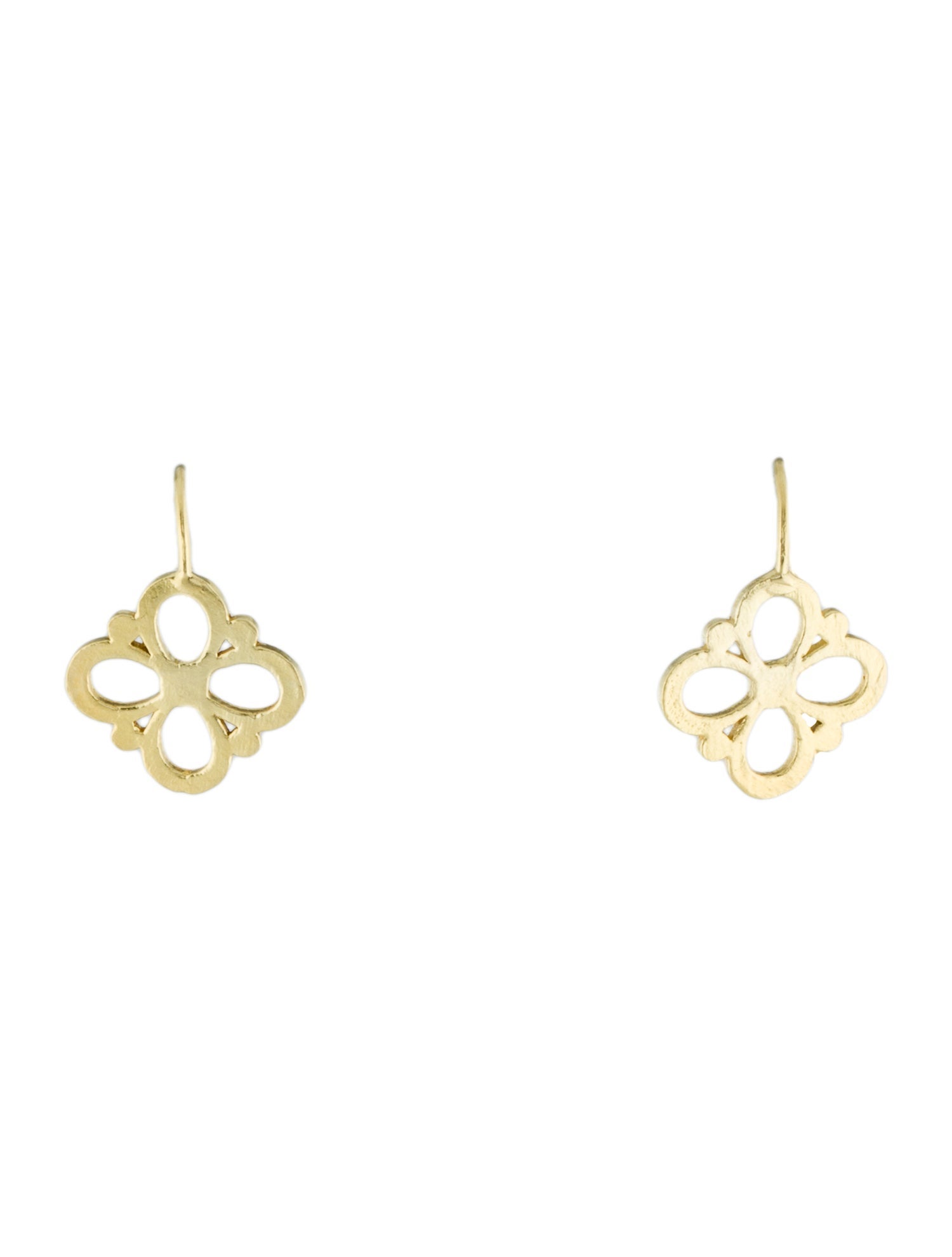 Tanya Farah 18K Floral Drop Earrings