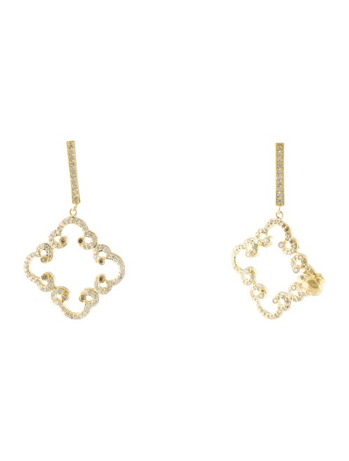 Tanya Farah 18K 1.15ctw Diamond Cloud Drop Earrings