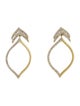 Tanya Farah 18K Diamond Open Marquise Drop Earrings