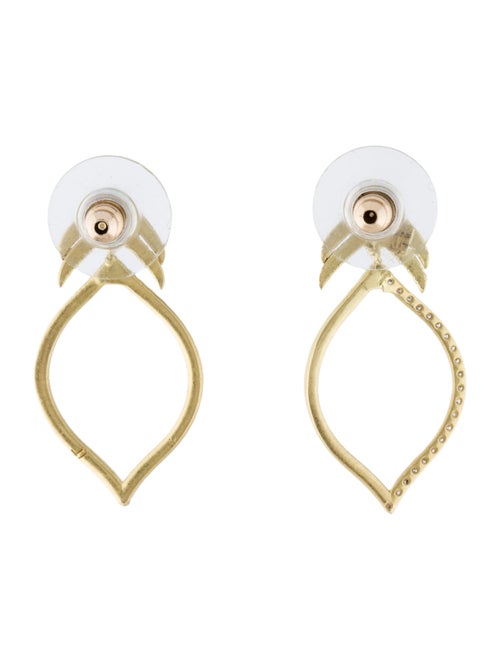 Tanya Farah 18K Diamond Open Marquise Drop Earrings