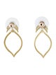 Tanya Farah 18K Diamond Open Marquise Drop Earrings
