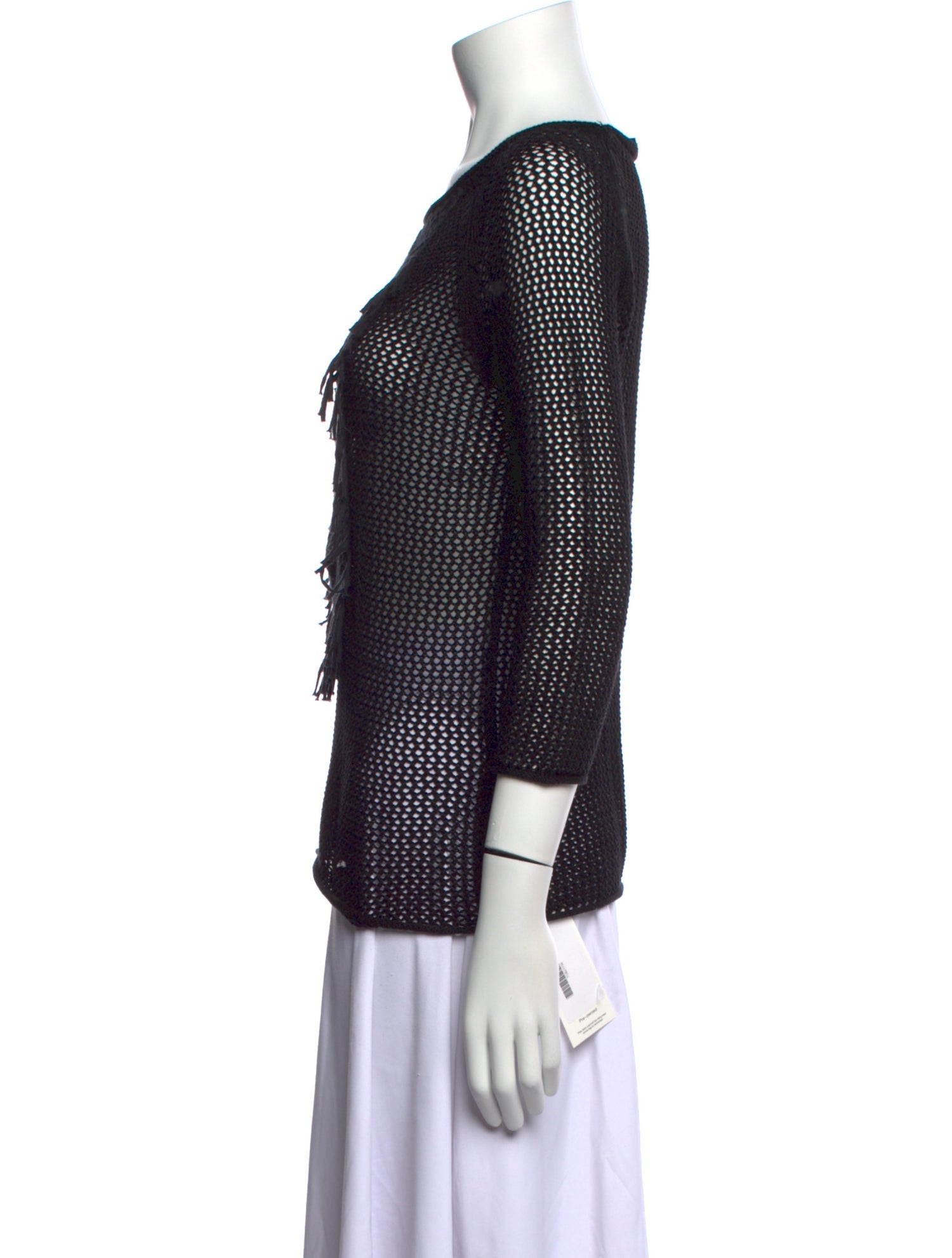 Tess Giberson Bateau Neckline Three-Quarter Sleeve Top