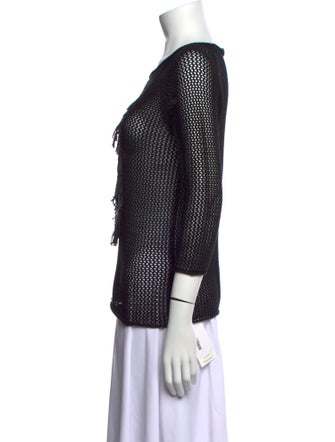 Tess Giberson Bateau Neckline Three-Quarter Sleeve Top