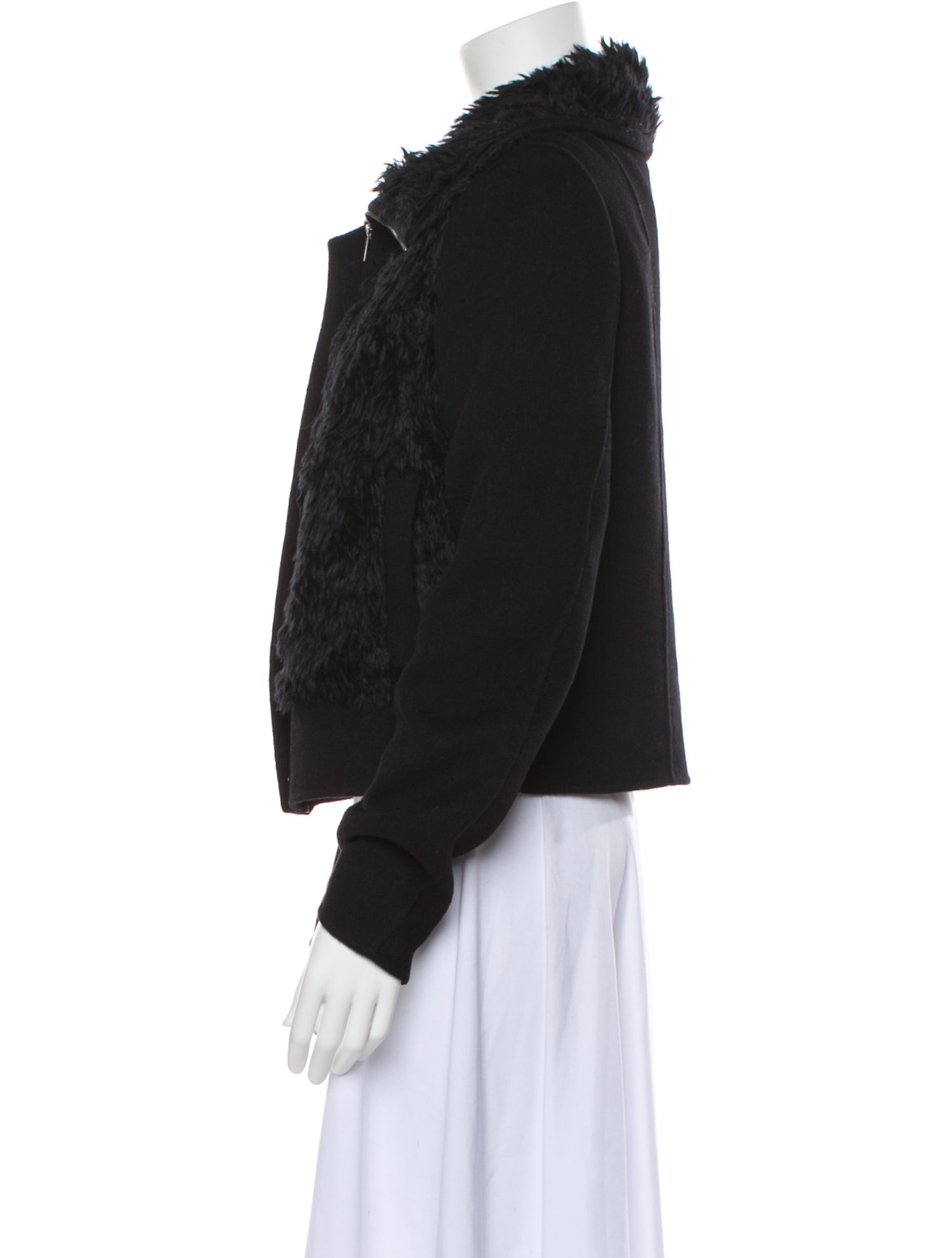 Tess Giberson Wool Faux Fur Jacket