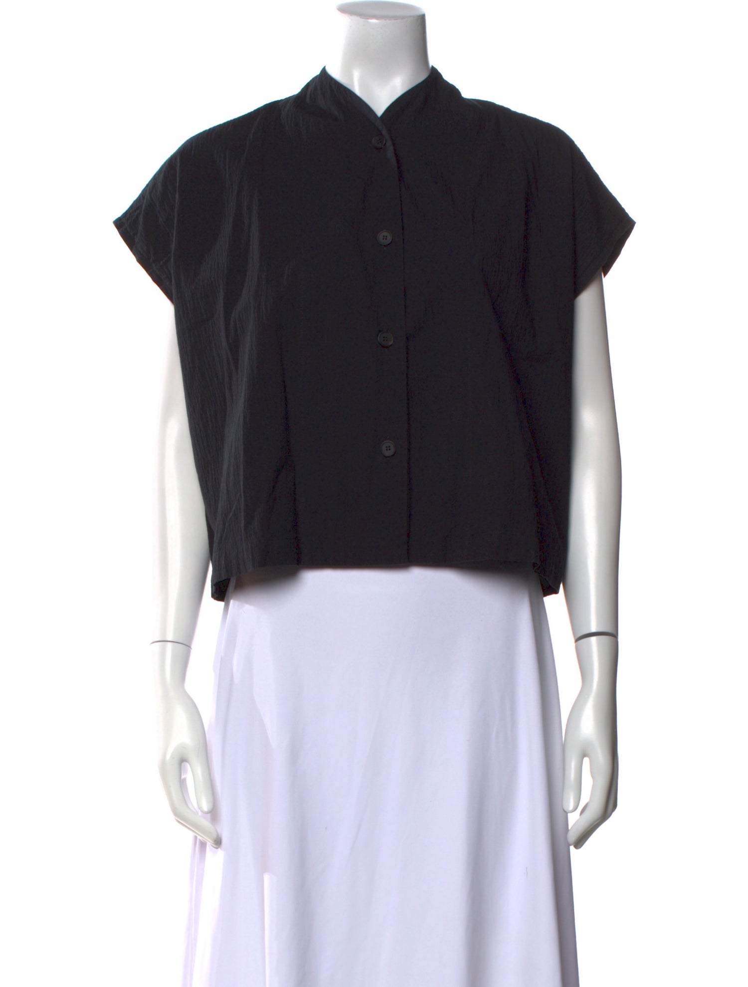 Toogood Mock Neck Short Sleeve Crop Top