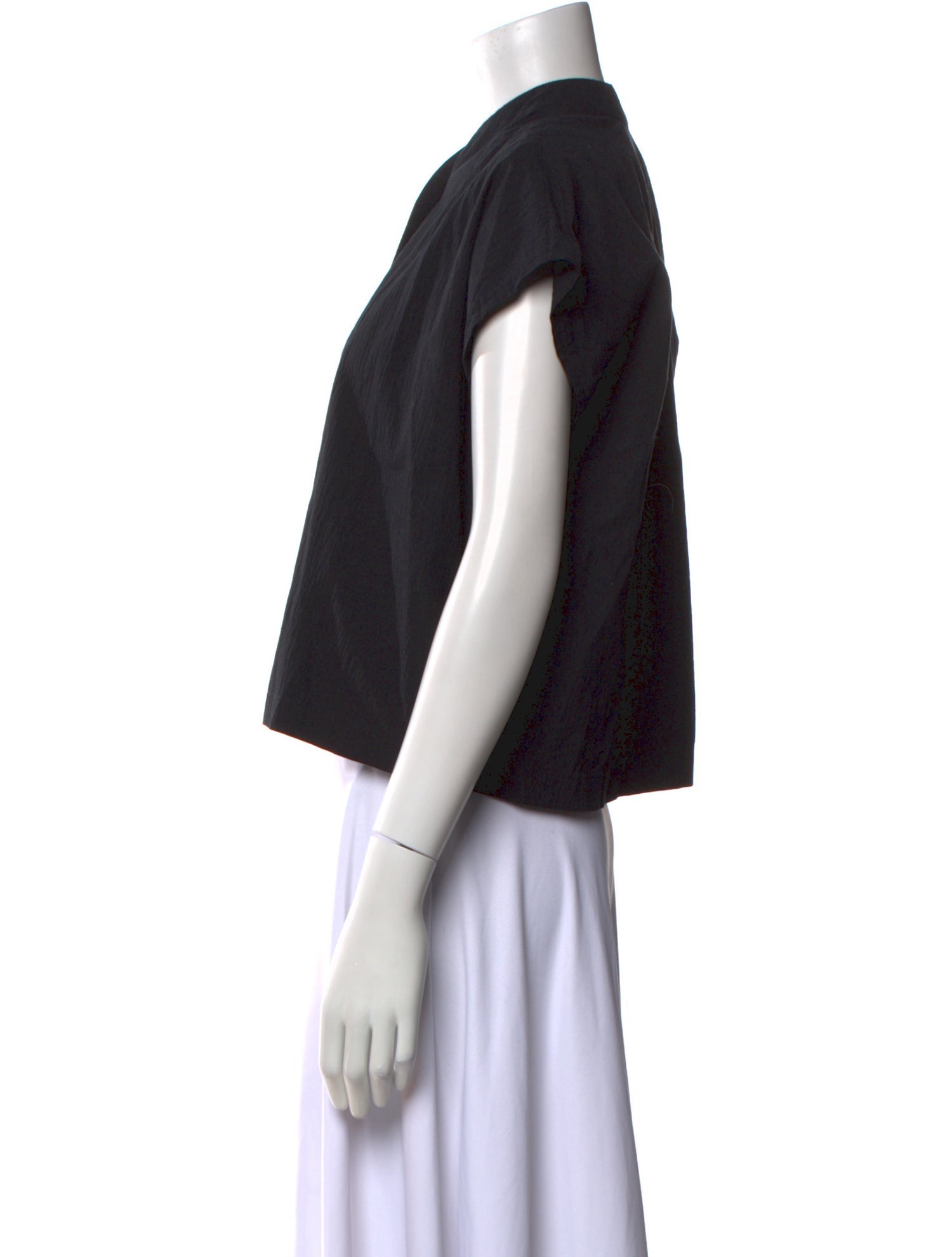 Toogood Mock Neck Short Sleeve Crop Top