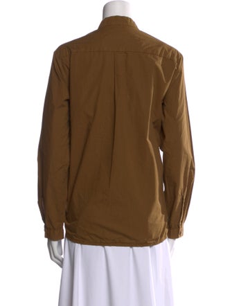 Toogood Mock Neck Long Sleeve Button-Up Top