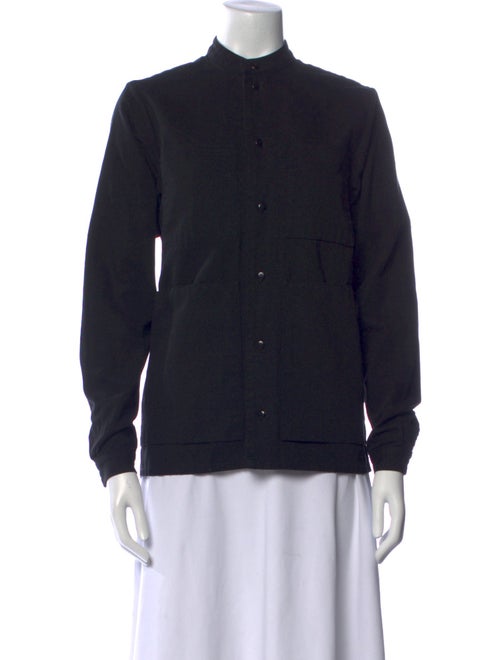 Toogood Mock Neck Long Sleeve Button-Up Top