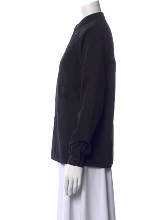 Toogood Mock Neck Long Sleeve Button-Up Top