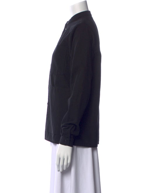 Toogood Mock Neck Long Sleeve Button-Up Top