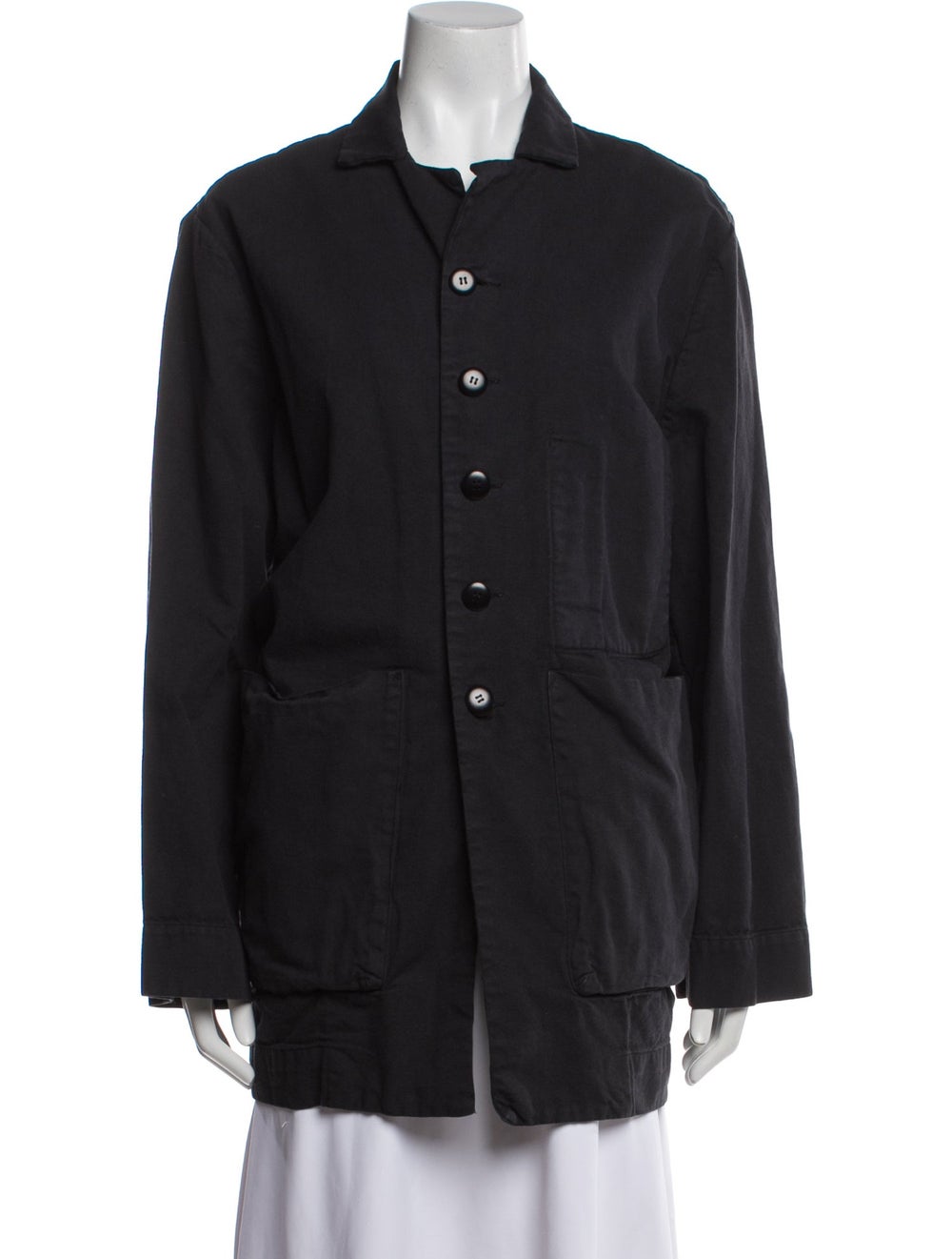 Toogood Jacket Black Pointed Collar Patch Pockets… - image 1