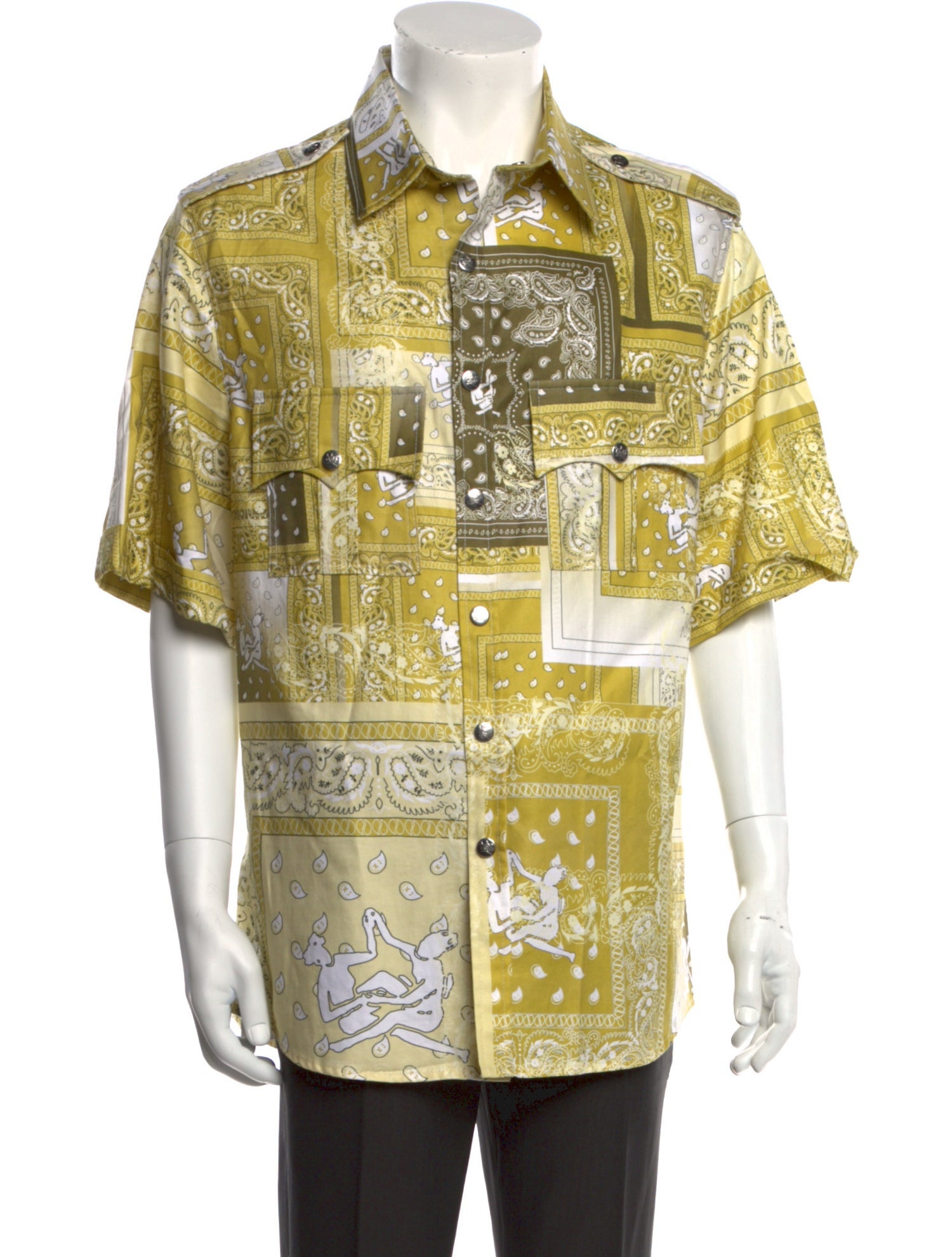 Thebe Magugu Wool Paisley Print Shirt w/ Tags