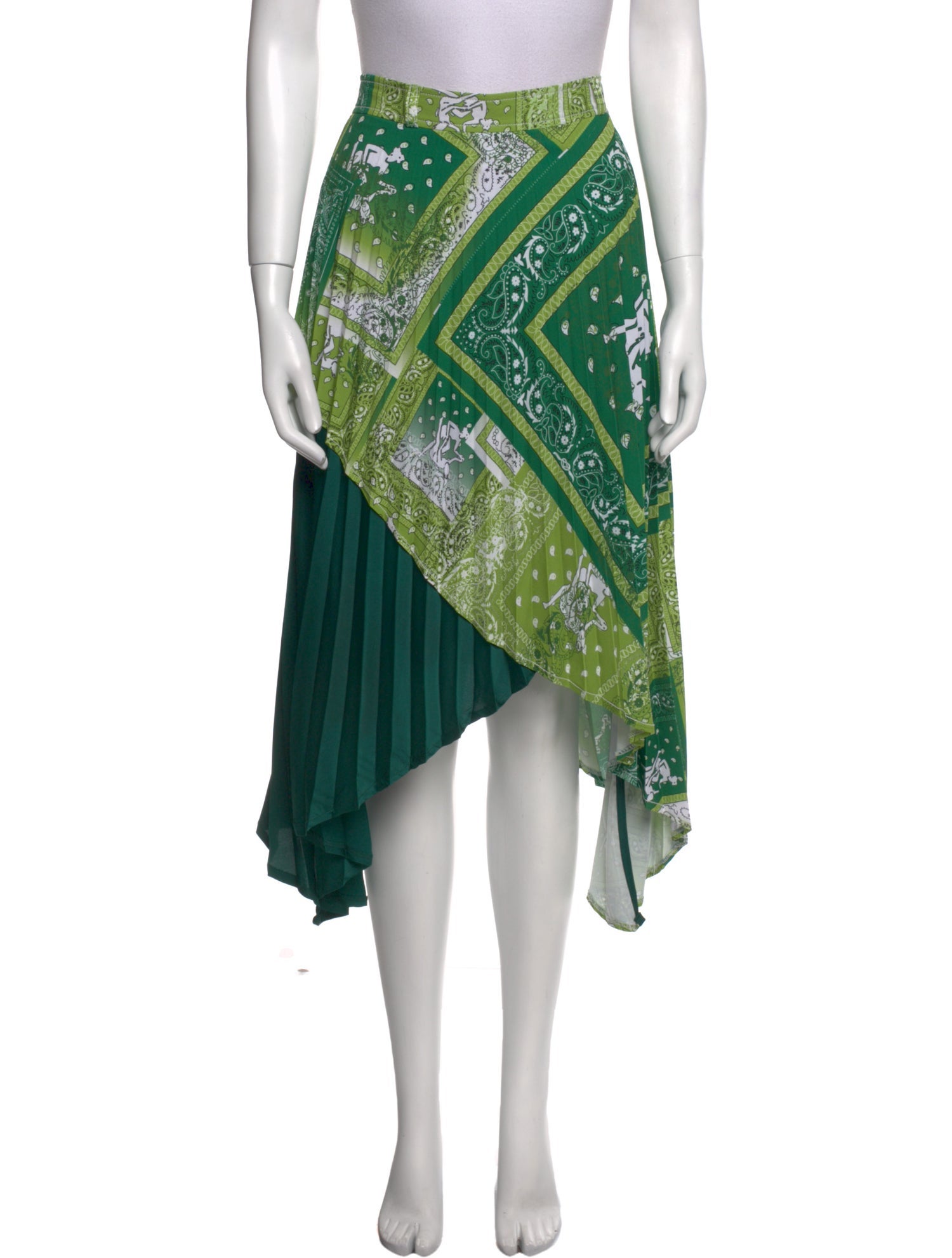 Thebe Magugu Paisley Print Midi Length Skirt