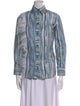 Thebe Magugu Printed Long Sleeve Button-Up Top