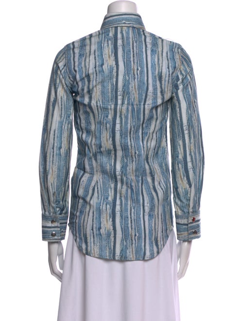 Thebe Magugu Printed Long Sleeve Button-Up Top
