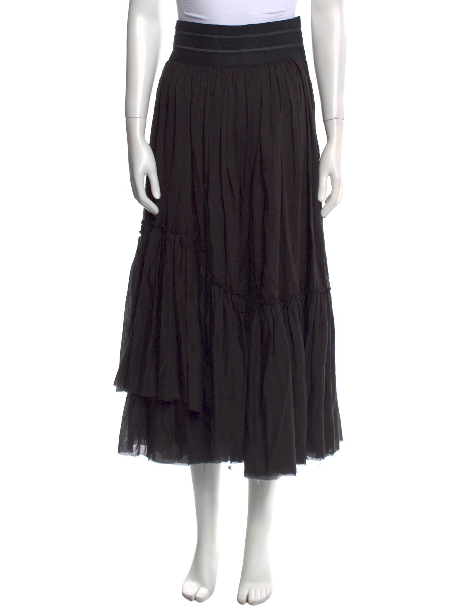 Theodore Alexander Bamboo Midi Length Skirt