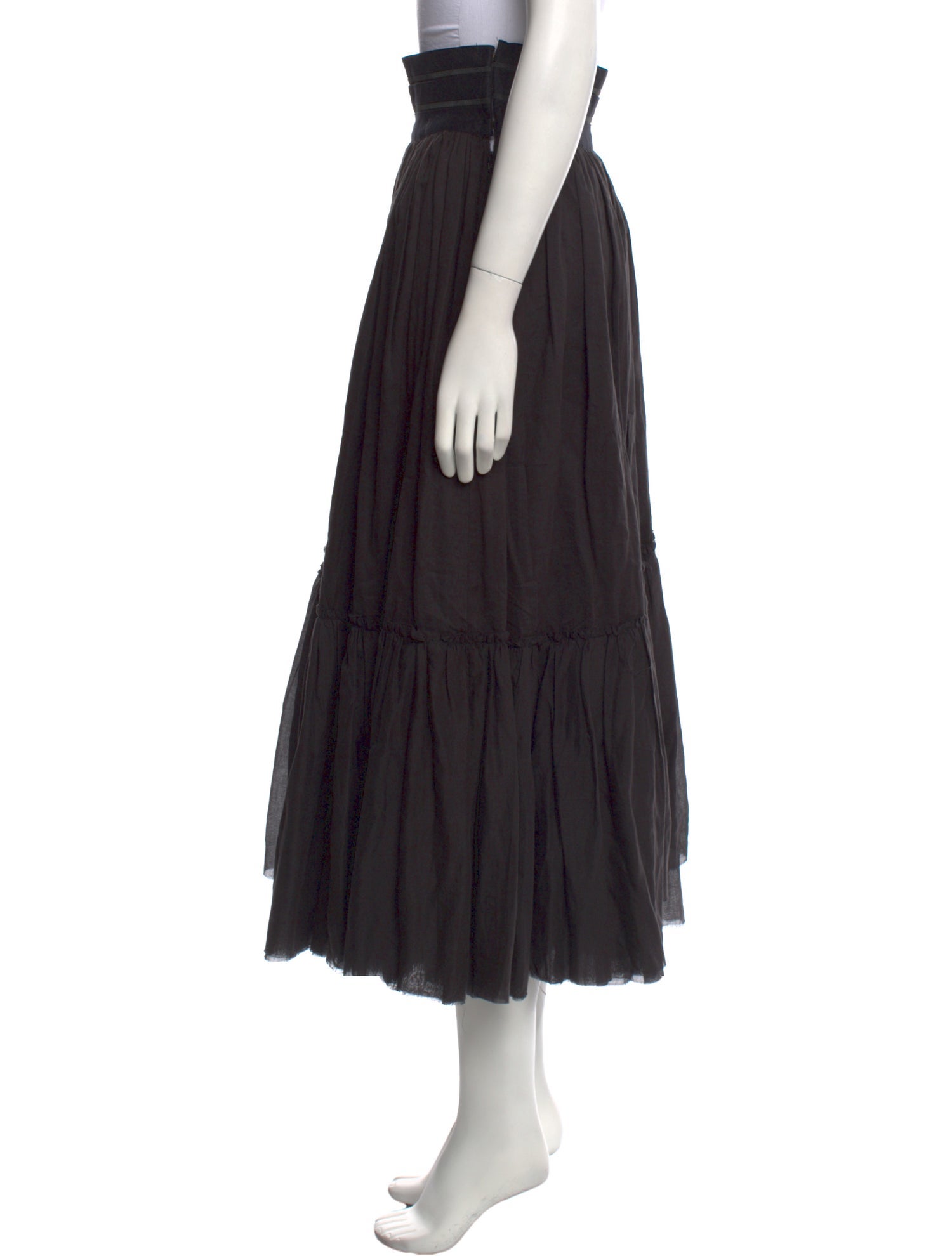 Theodore Alexander Bamboo Midi Length Skirt