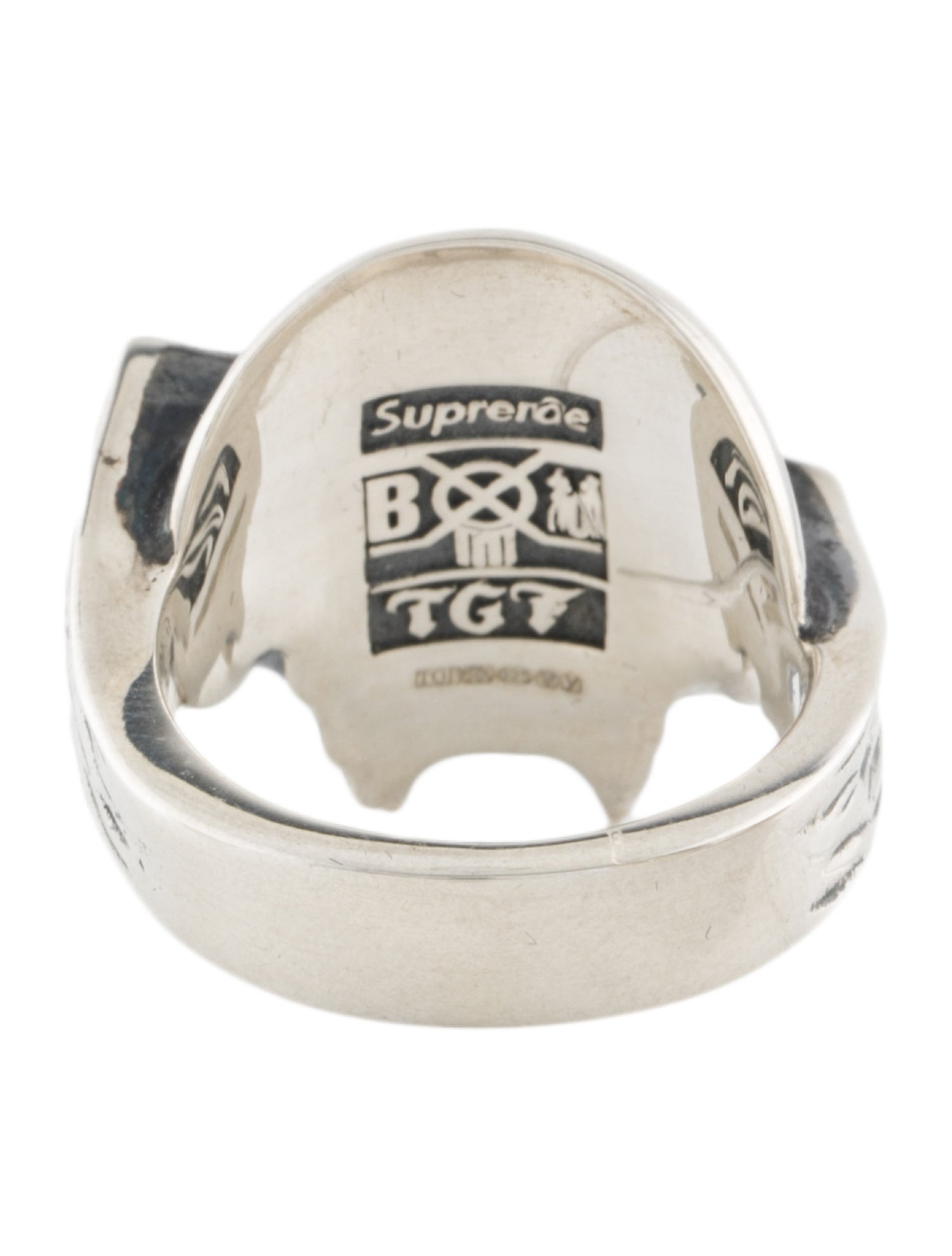 The Great Frog x Supreme x Bounty Hunter Skull Cocktail Ring