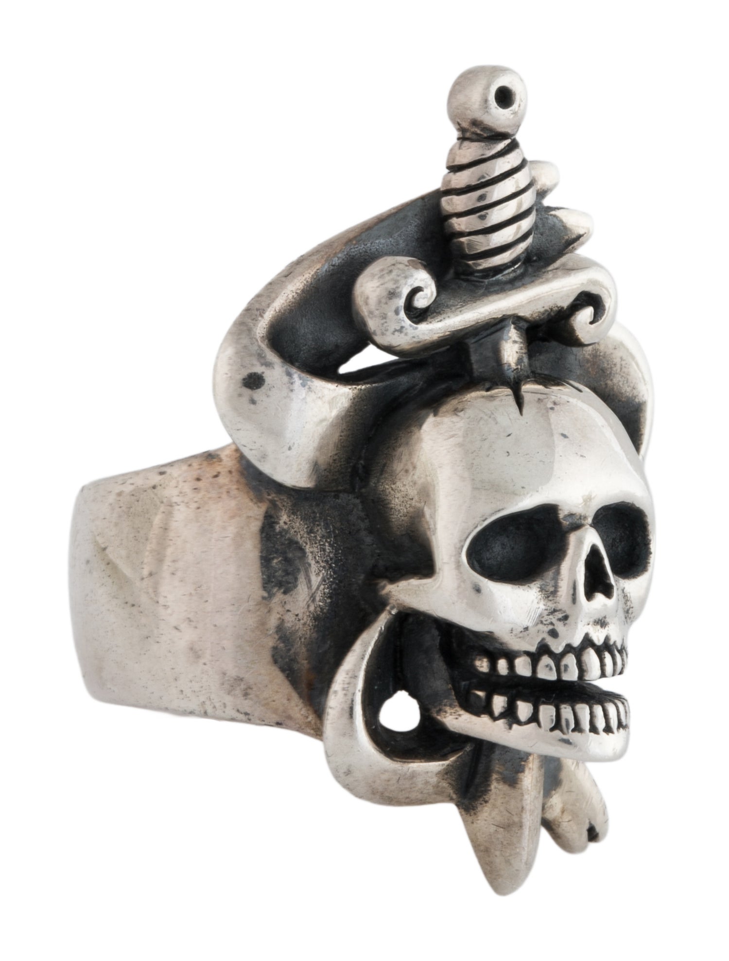The Great Frog Skull & Dagger Cocktail Ring