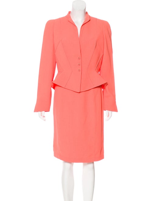 Thierry Mugler Vintage Tailored Skirt Suit Coral