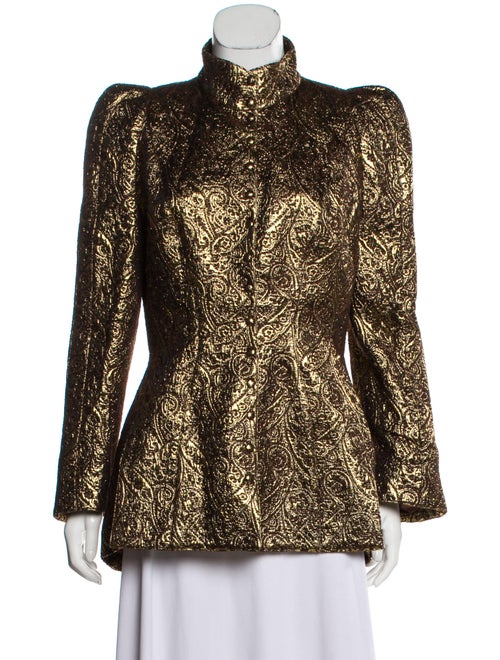Thierry Mugler Embroidered Evening Jacket Gold