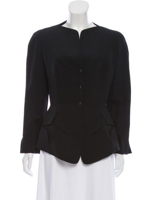 Thierry Mugler Wool Structured Jacket Black