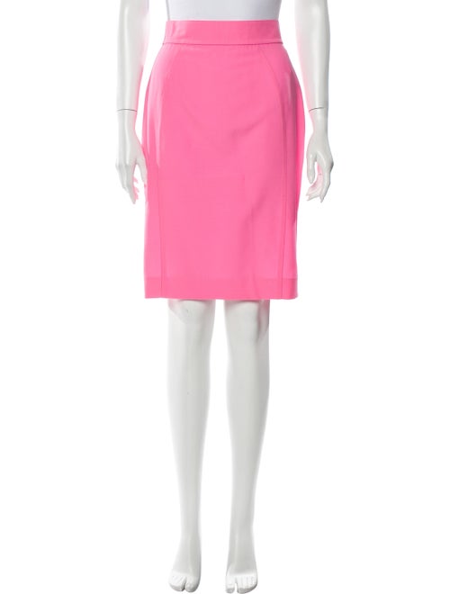 Thierry Mugler Silk Knee-Length Skirt Pink