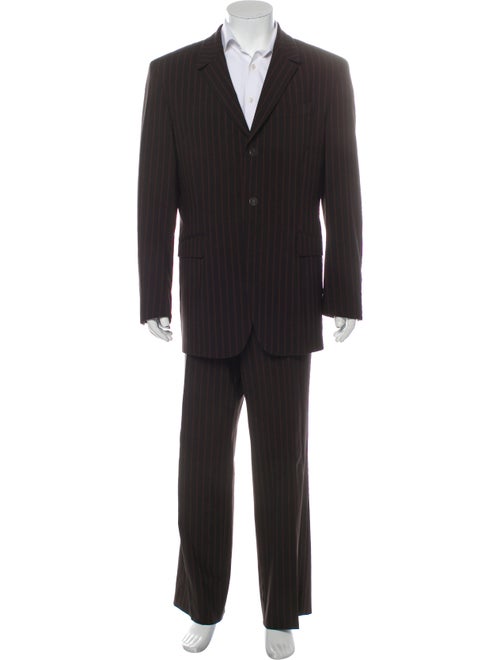Thierry Mugler Striped Two-Piece Suit Brown