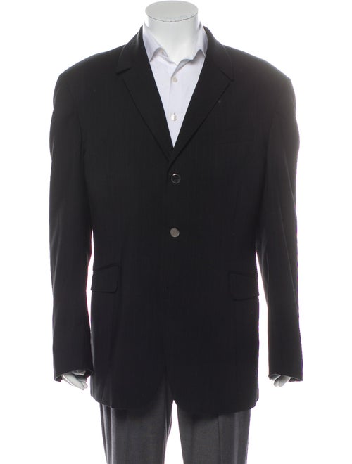 Thierry Mugler Wool Striped Blazer Wool