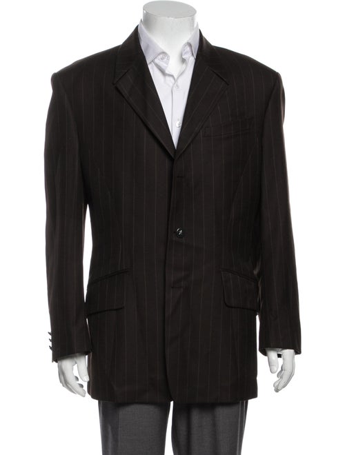 Thierry Mugler Wool Striped Blazer Wool