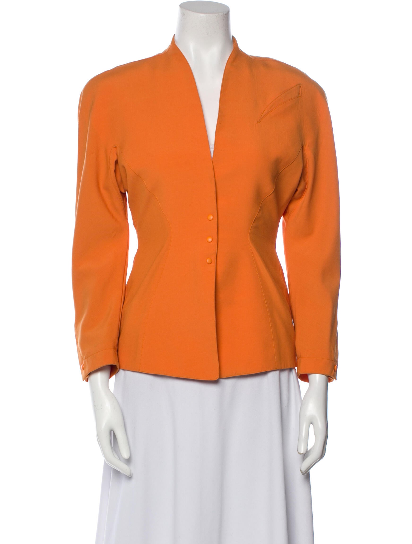 Thierry Mugler Vintage Late 1980's Early 1990's Blazer Orange