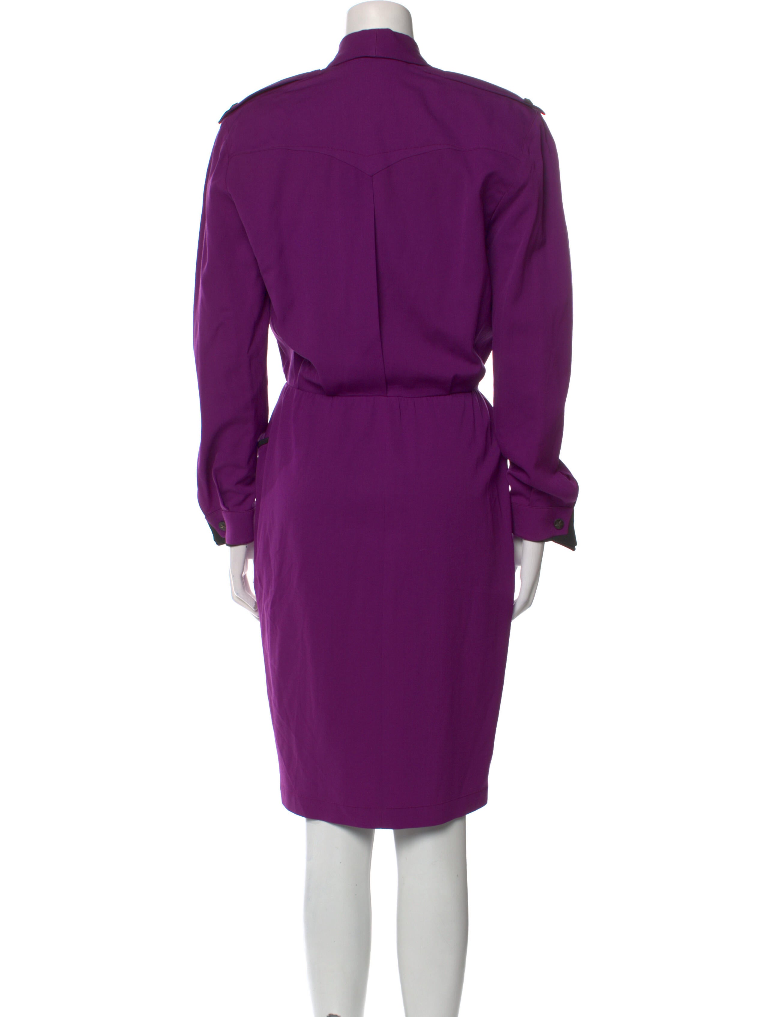 mugler purple dress Vintage Midi Length Dress