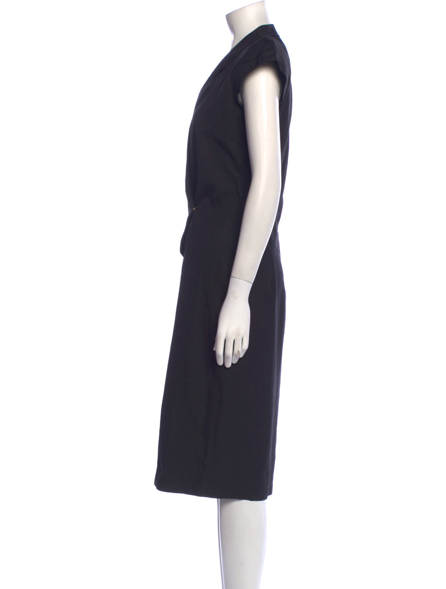 Thierry Mugler V-Neck Midi Length Dress