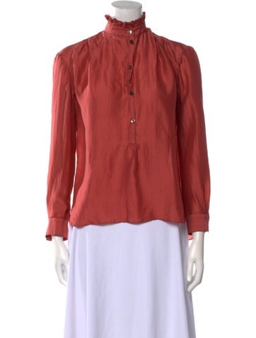 Thierry Mugler Tops Mock Neck Long Sleeve Blouse S