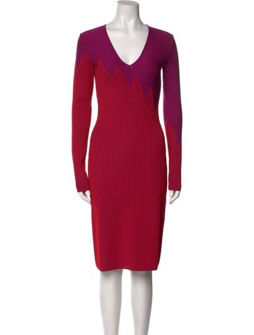 Thierry Mugler Dresses V-Neck Midi Length Dress XS