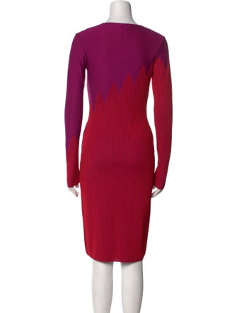 Thierry Mugler V-Neck Midi Length Dress