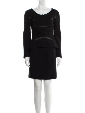 Thierry Mugler Mesh Accents Skirt Set