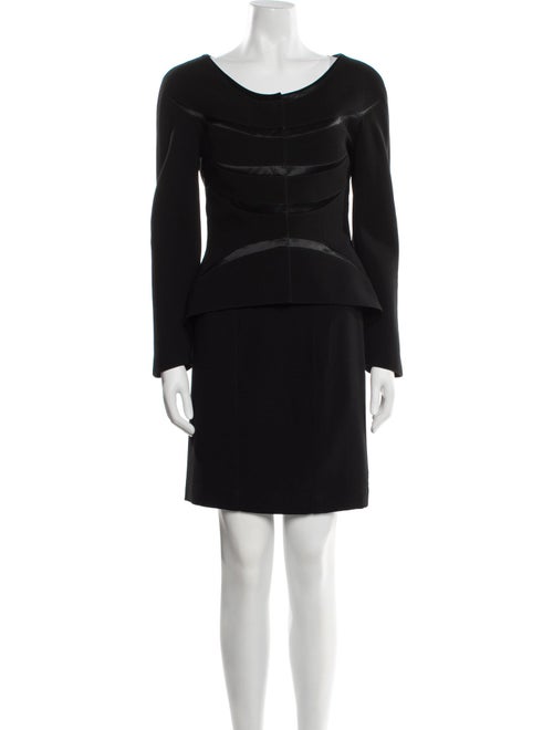 Thierry Mugler Mesh Accents Skirt Set