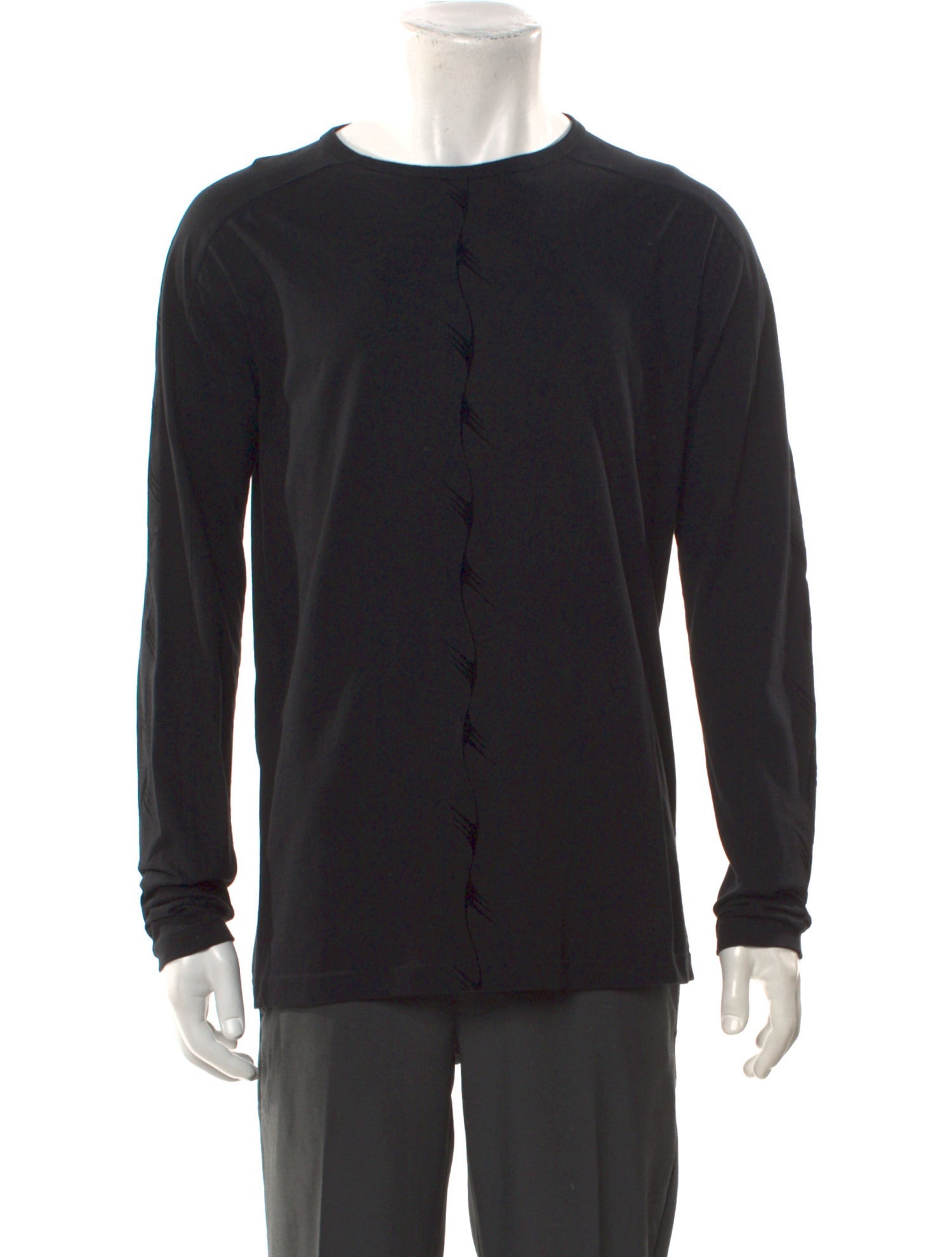 Thierry Mugler Crew Neck Long Sleeve Henley