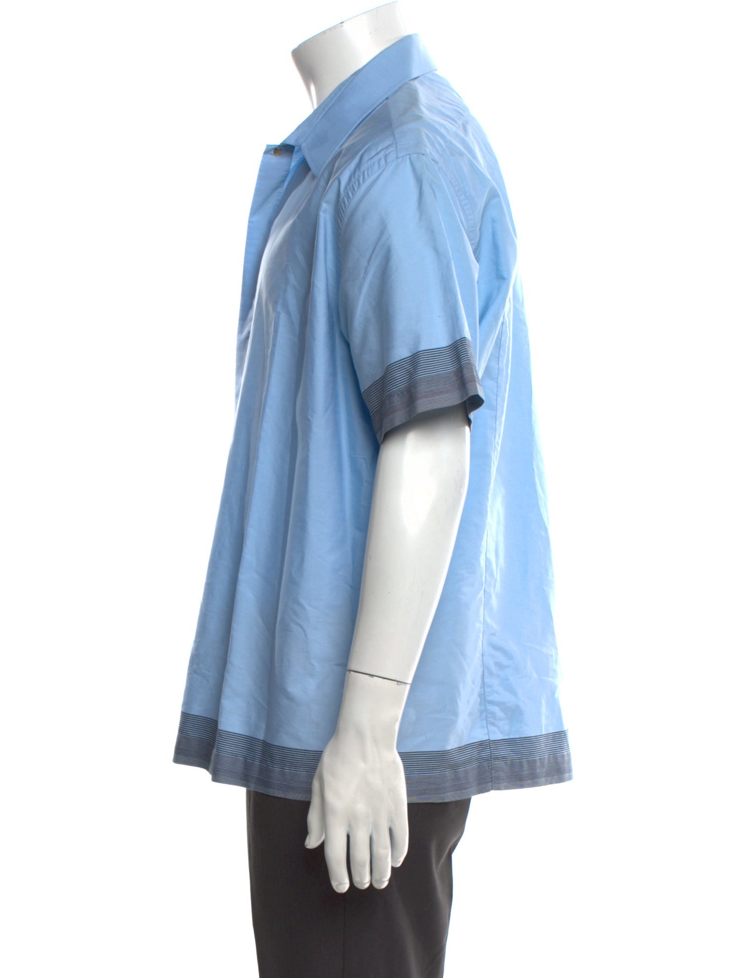 Thierry Mugler Colorblock Pattern Short Sleeve Shirt