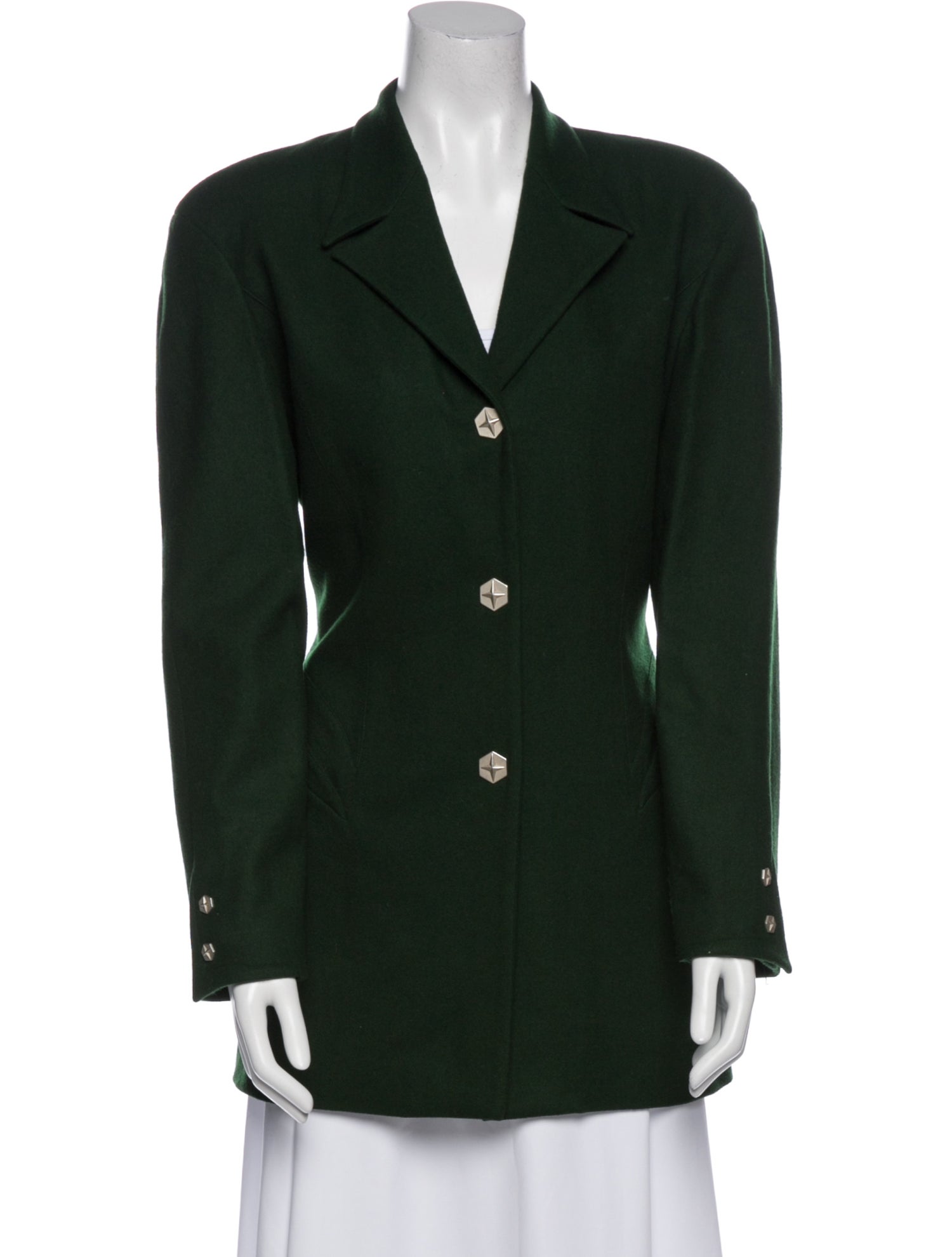 Thierry Mugler Wool Printed Coat