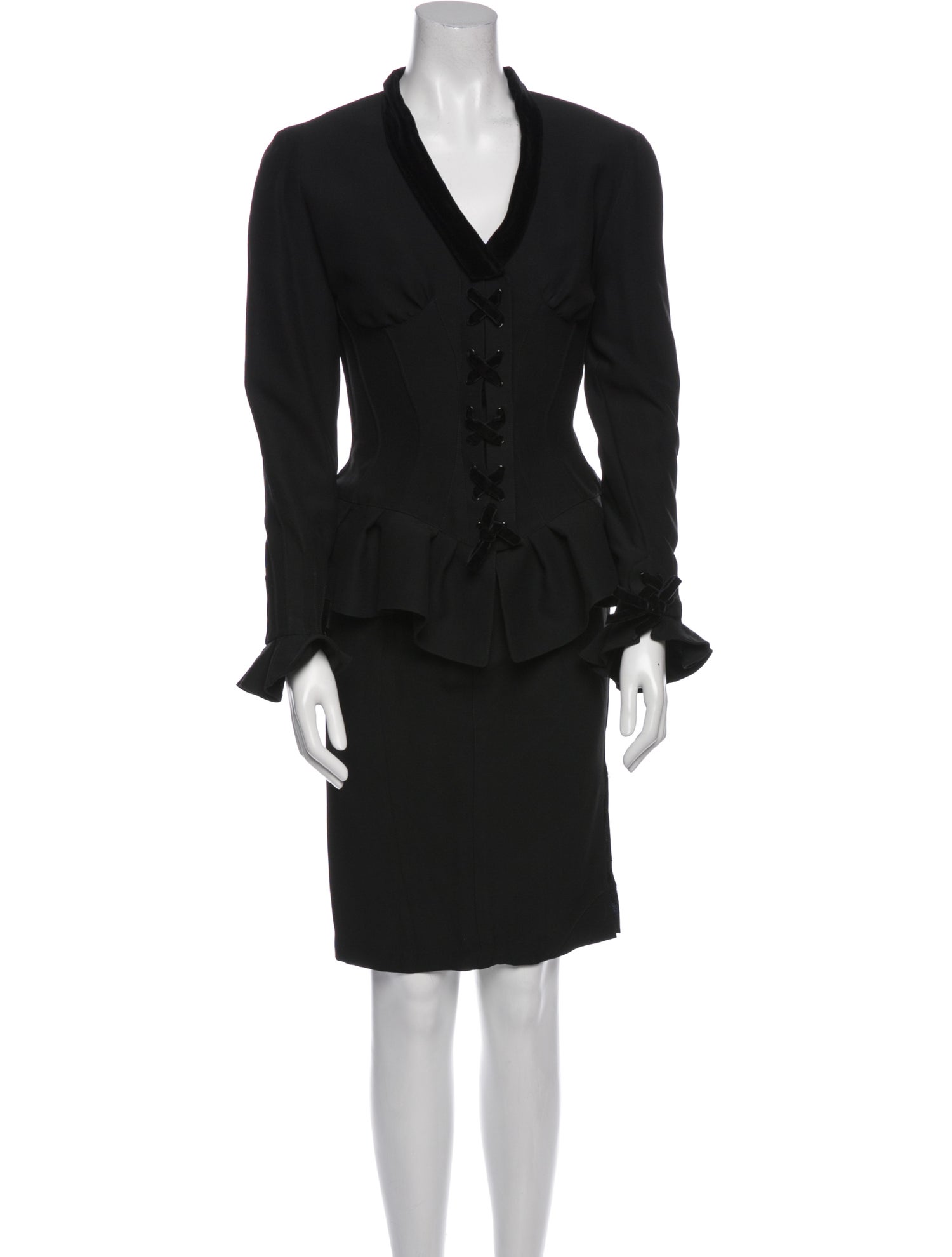 Thierry Mugler Vintage Printed Skirt Suit